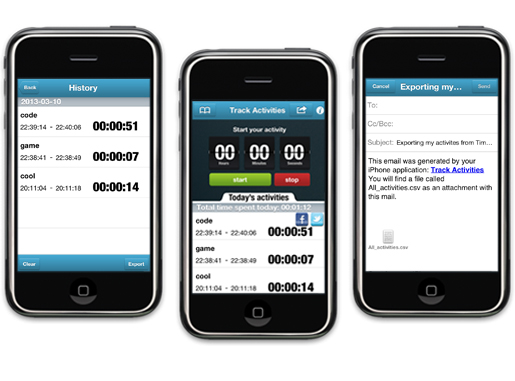 Track Activities for iPad, iPhone, iPod Touch
